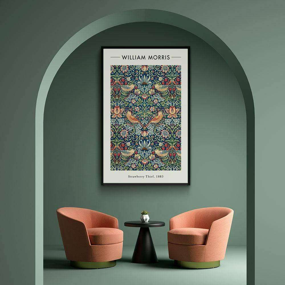 Walljar plexiglas schilderij - William Morris - Strawberry Thief Plexiglas schilderij - 40 x 60 cm