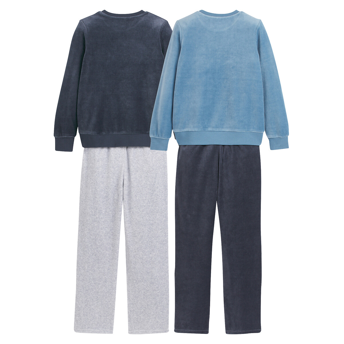 COLEÇÃO LA REDOUTE<br>Conjunto de 2 pijamas de veludo com estampa de montanha