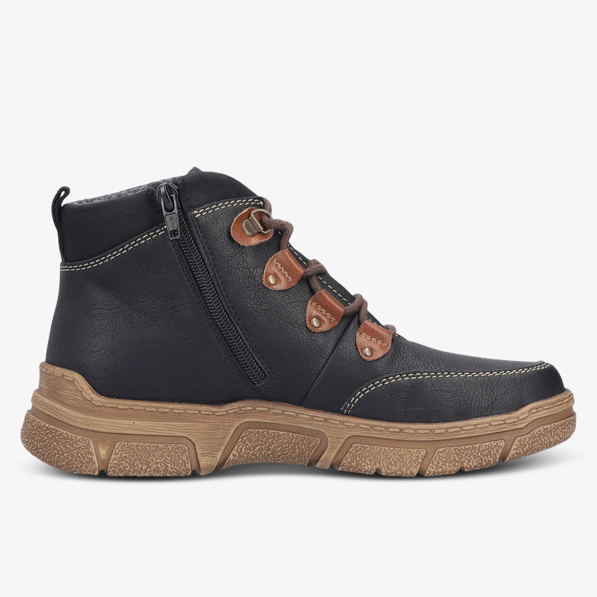 rieker Damen Schnürstiefeletten schwarz