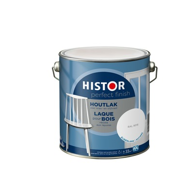 Histor Perfect Finish houtlak zijdeglans RAL 9016 wit 2,5 liter