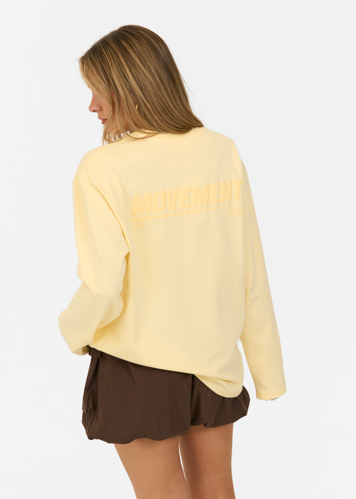 Movement longsleeve lichtgeel