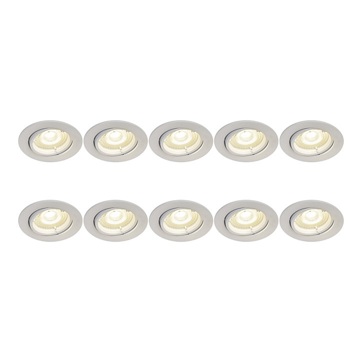 10 spots encastrables Salk GU10 blanc neutre IP20 450lm 4.9W Ø8.5xH.9.4cm blanc GoodHome