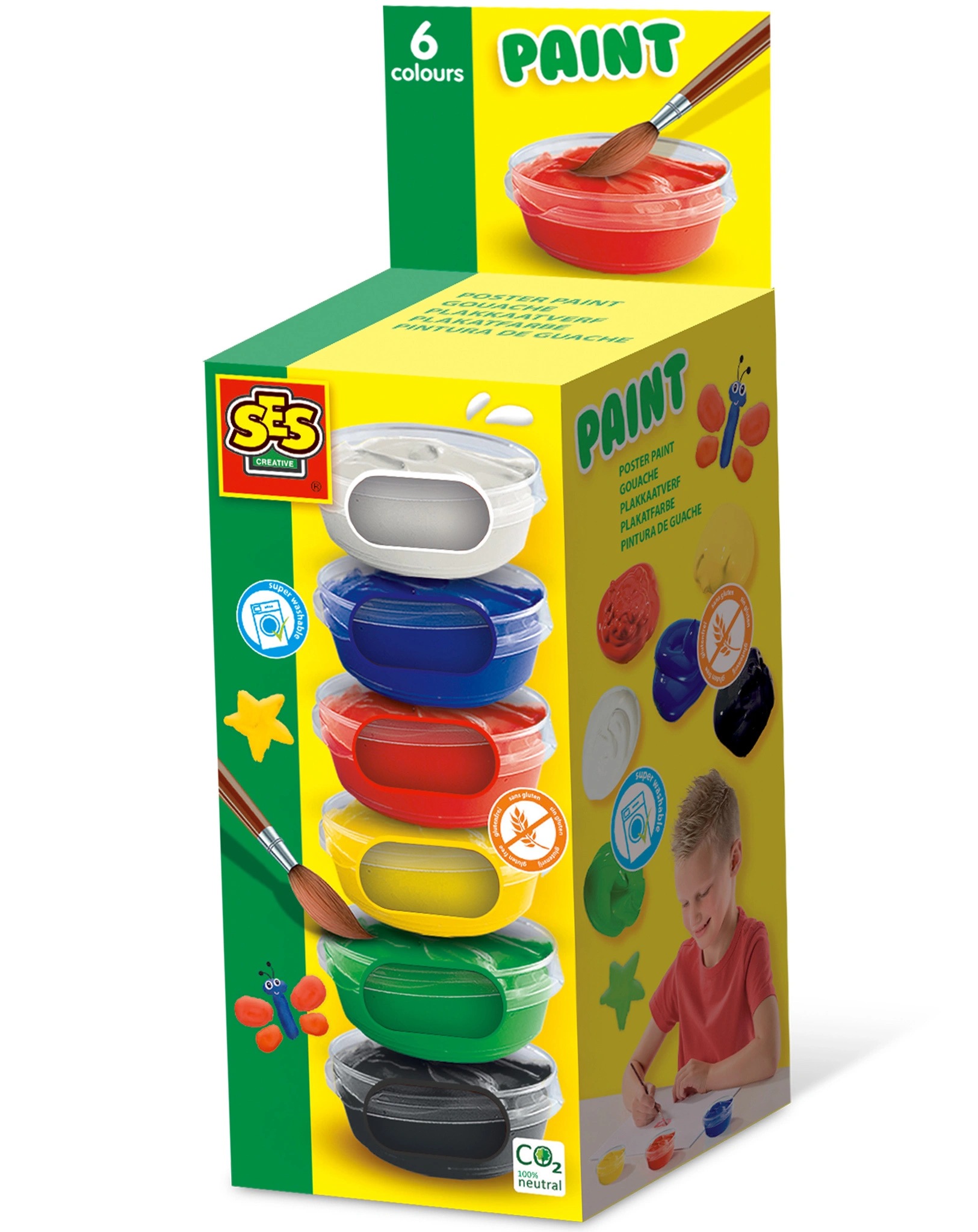 Plakatfarbe PAINT (6x45ml)