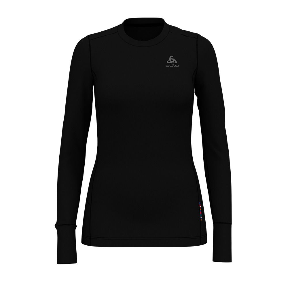 Odlo NATURAL 100 % MERINO WARM SUM - Sous-couche Femme black/black