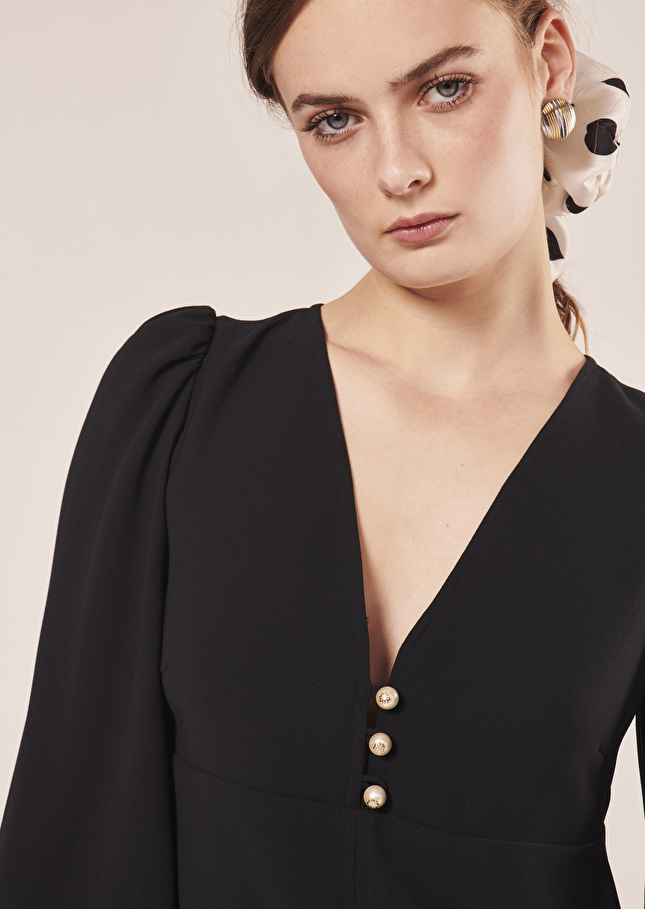 Robe Rolisnoire en crêpe