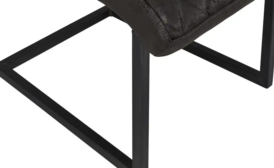 Schwingstuhl Theodor ohne Mikrofaser Braun, Schwarz