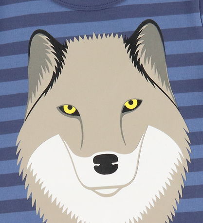DYR-Cph Bluse - Dyrroar AOP/Steifen - Kalt Blue/Grey Marine Wolf
