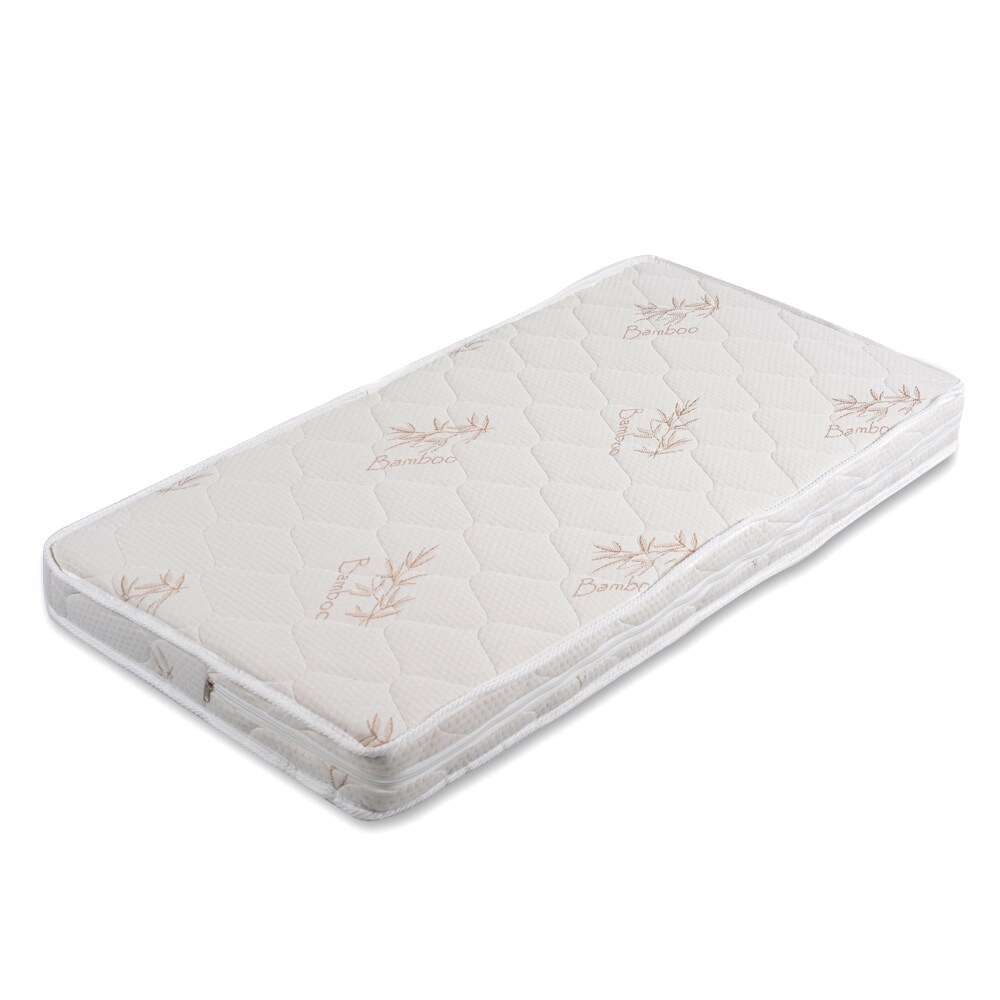 Moni Babybett Matratze Majesty 120 x 60 x 12 Bamboo abnehmbar antiallergisch weiß