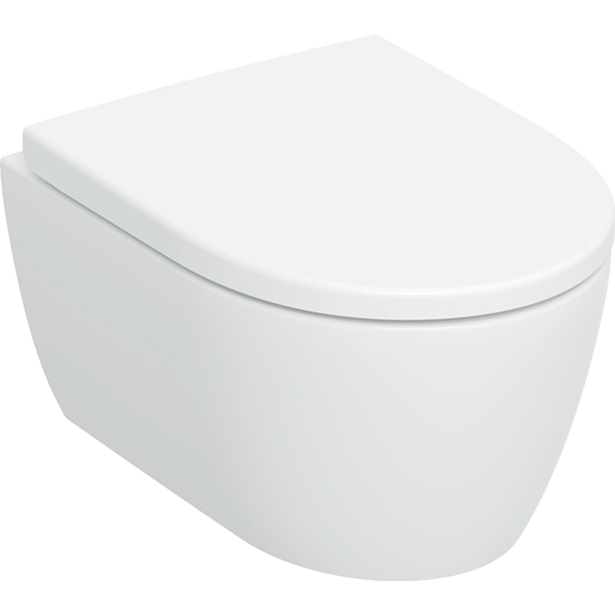 Geberit iCon Compact toilet met Turboflush, Keratect en softclose zitting wit glans