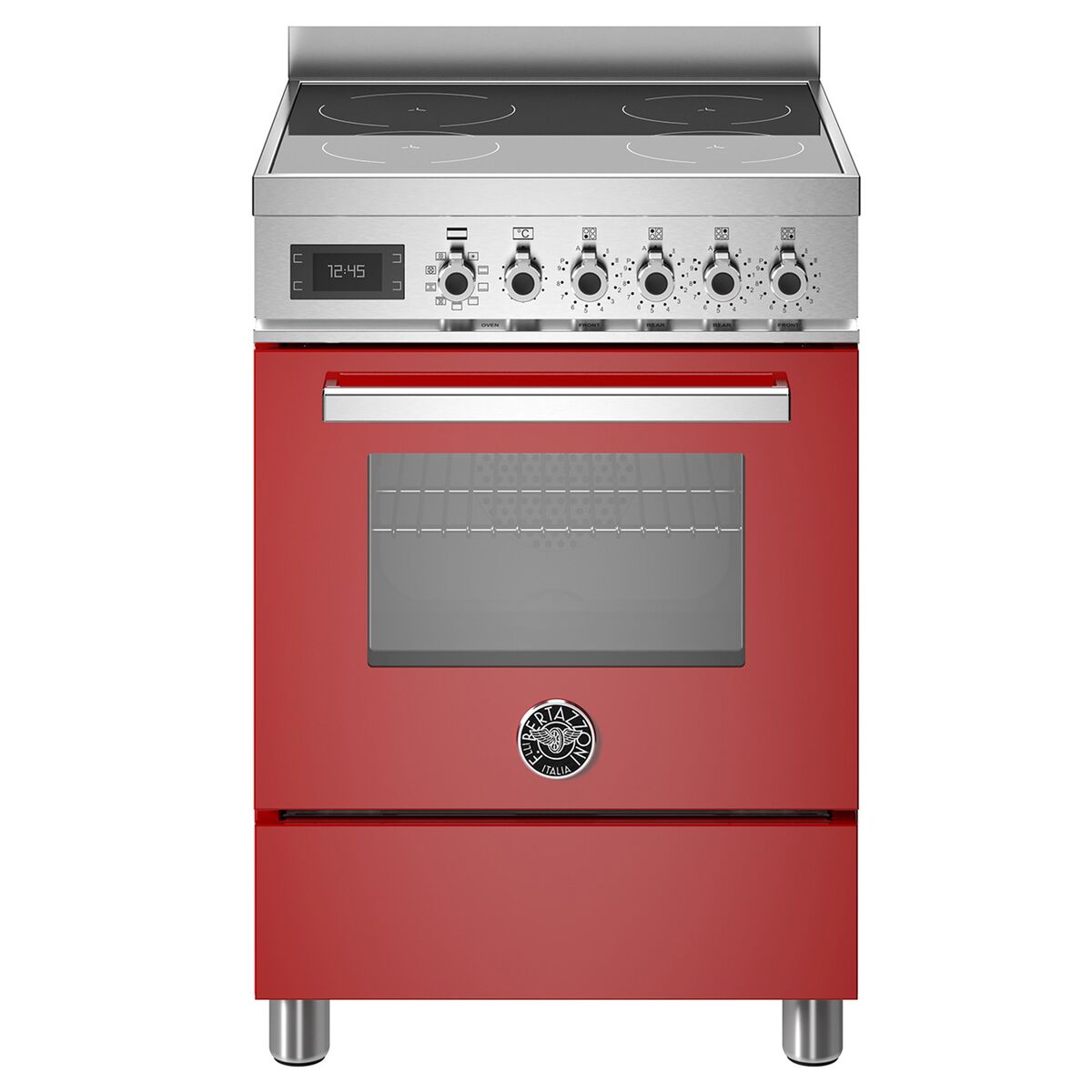 PRO64I1EROT Professional induksjonskomfyr med ovn 60 cm, Rød