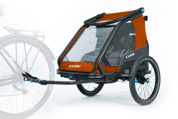 Cube Kids Trailer Double Actionteam Cykelanhænger, 2 Børn