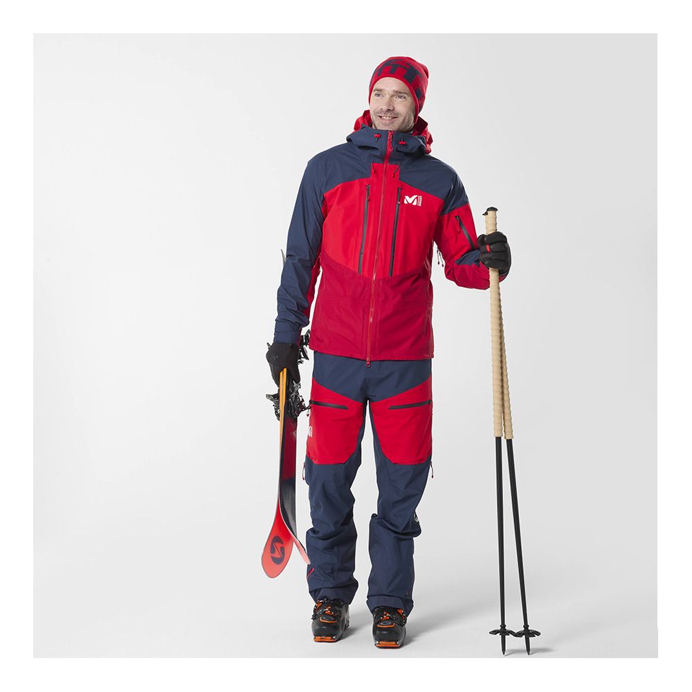 Millet M WHITE 3L - Pantalon ski Homme saphir/rouge