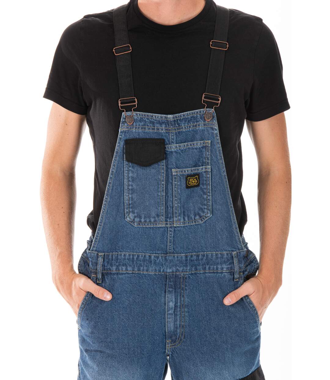 Salopette de travail en jeans JIMMY BLEU