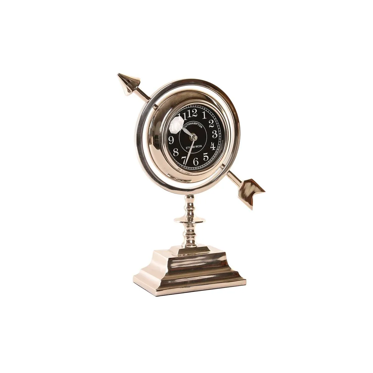 DKD Home Decor Horloge de table Aluminium 23x8x30 cm
