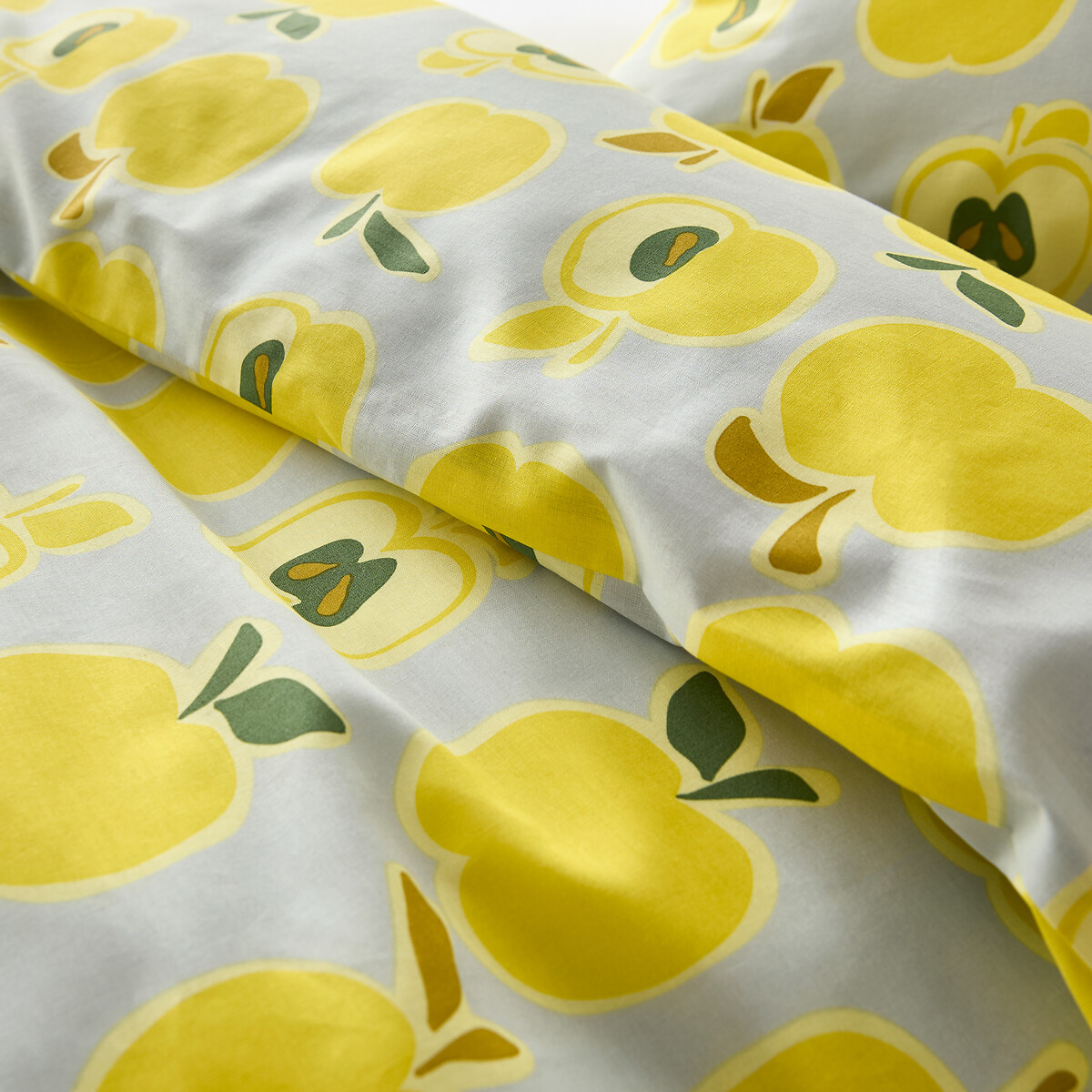 LA REDOUTE INTERIEURS<br>Conjunto de cama com fronha quadrada em 50% algodão reciclado Pommes