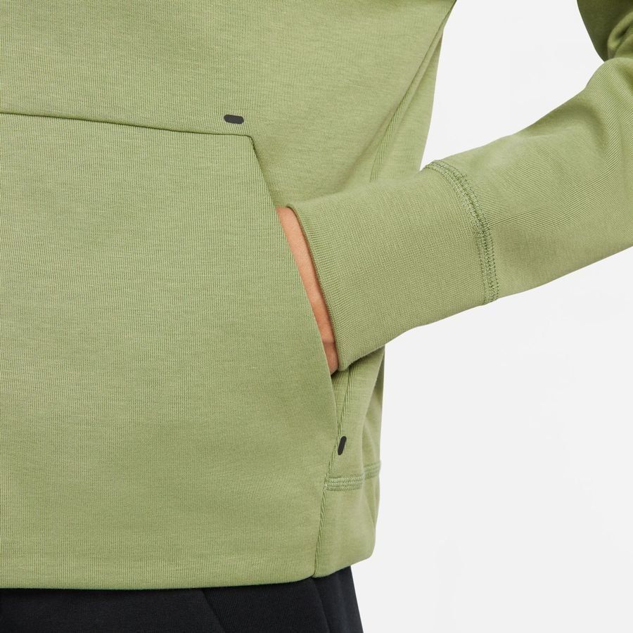 Nike Sweat à Capuche Tech Fleece NSW Coupe-Vent - Vert/Noir Femme