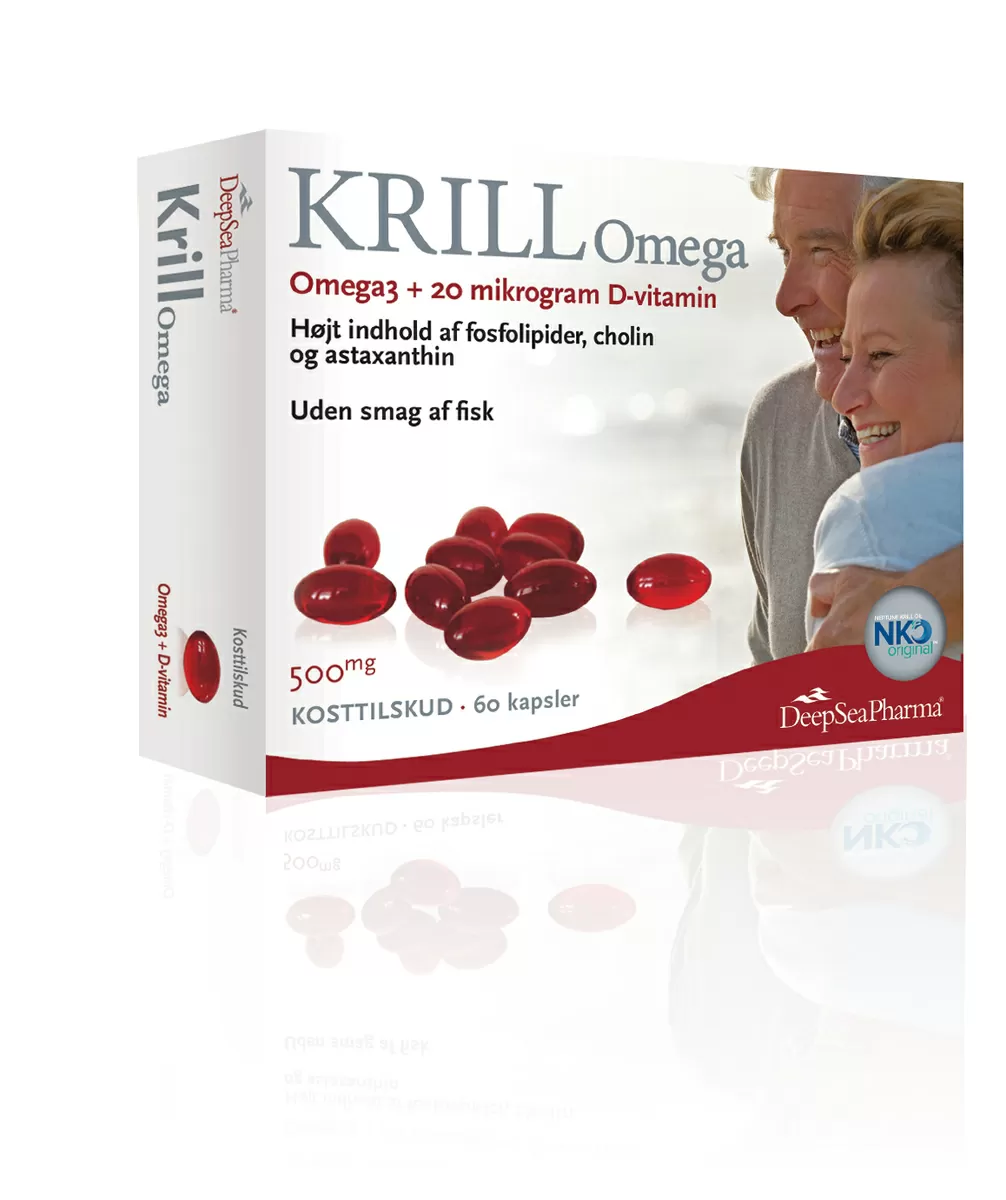 Krill Omega 3   D-vitamin - 60 stk