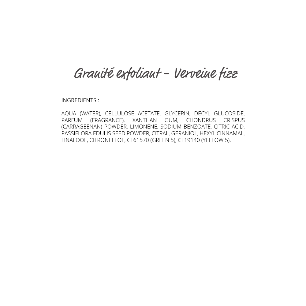 Verveine fizz Granité exfoliant 250ml