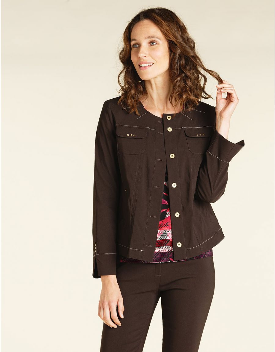 Veste droite marron