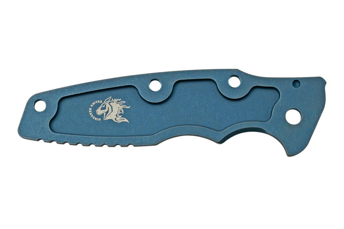 Rick Hinderer Eklipse 3.5” greepschaal, Textured Battle Blue Titanium