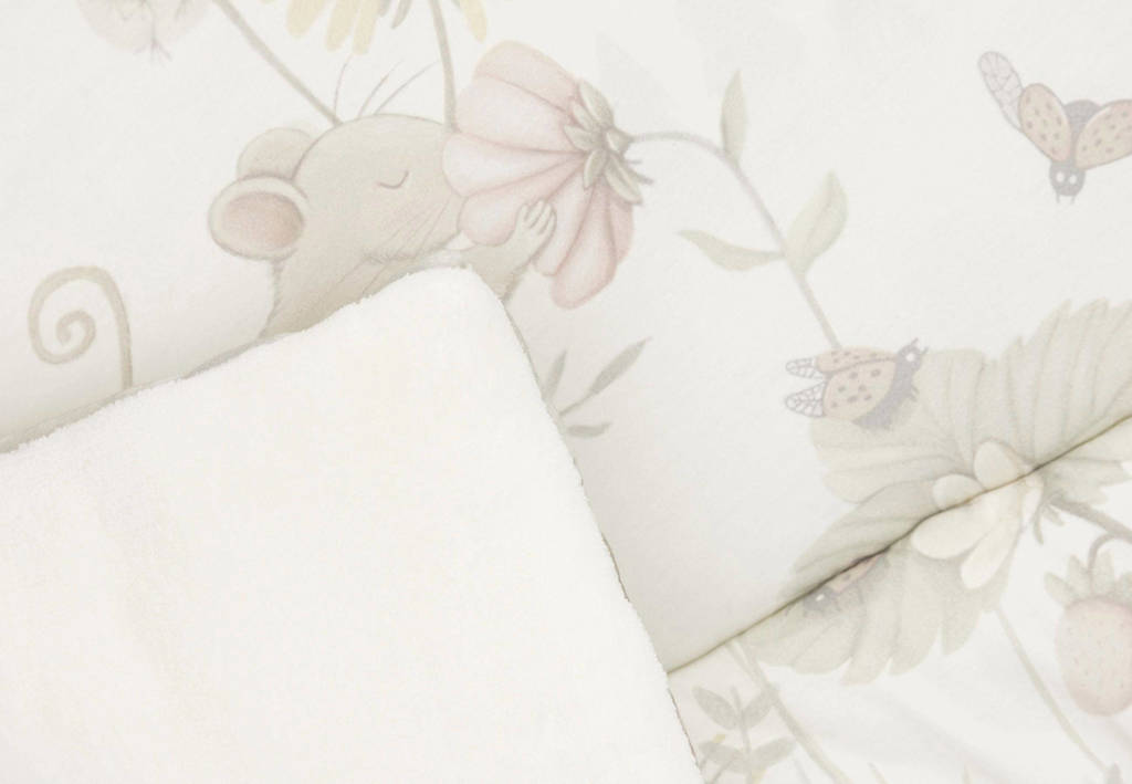 reversible boxkleed 75x95cm Dreamy Mouse Ivory