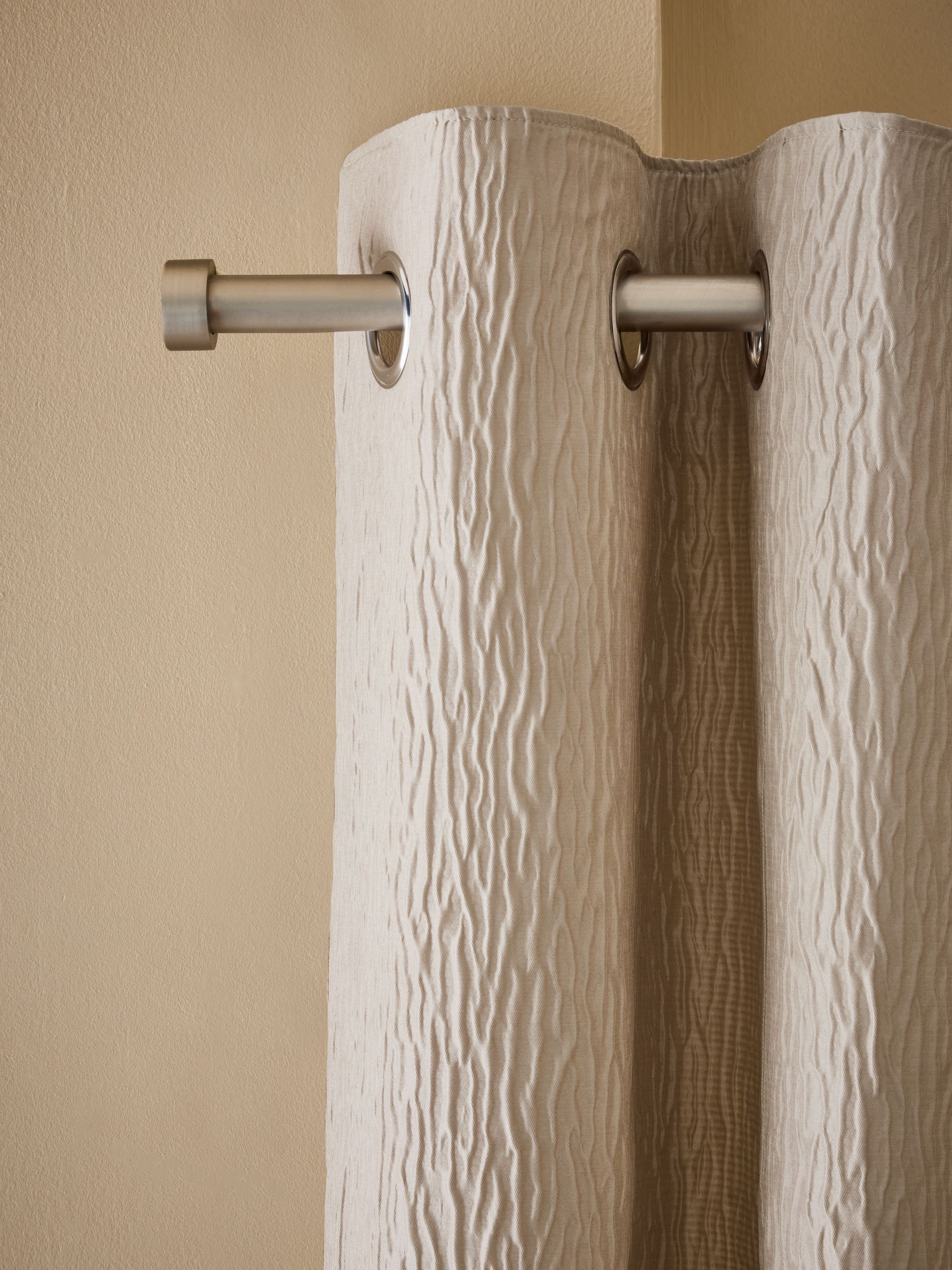 Crinkle Faux Silk Curtains