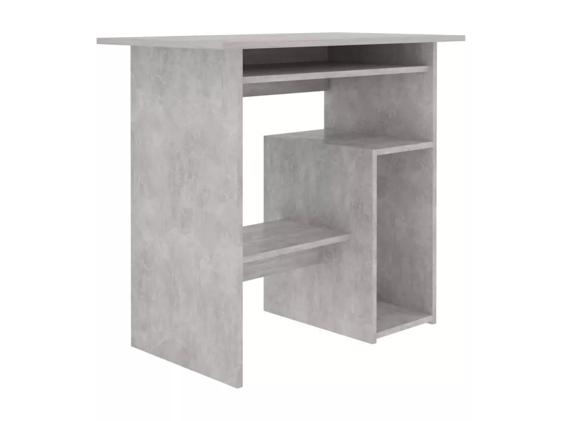 Bureau Gris béton 80x45x74 cm Bois d’ingénierie