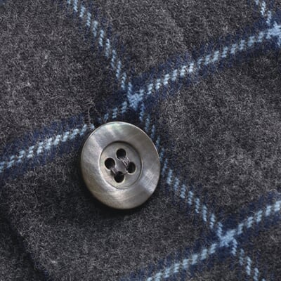 Herren-Nachthemd Flanell, Graumelange