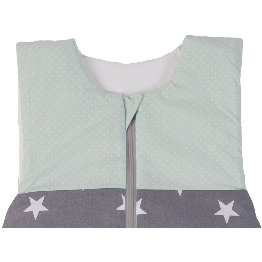 ULLENBOOM Sommer-Schlafsack mit Füßen Mint Grau