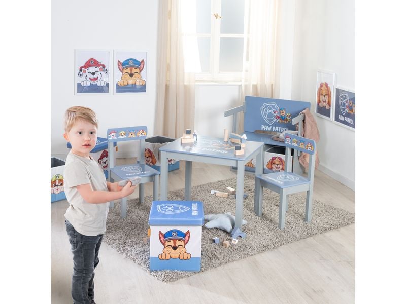 roba Kindersitzgruppe Paw Patrol Blau Set mit Kinderstuhl und Tisch