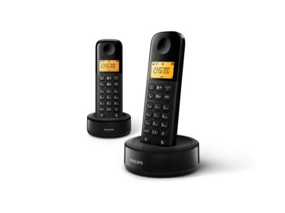 Philips Schnurlostelefon D1602B  Schwarz Schnurloses Telefon