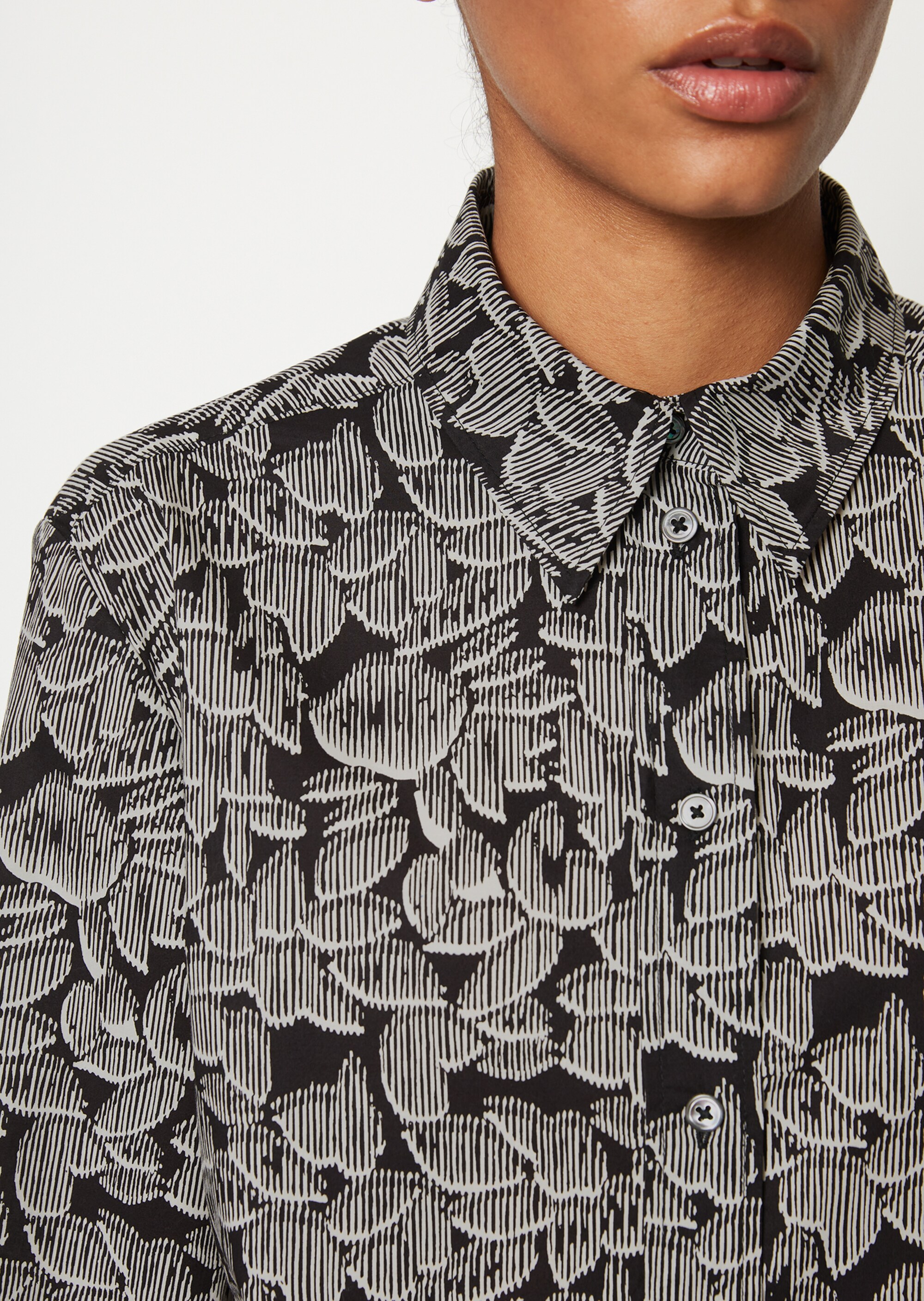 Bluse A-Shape aus Papertouch-Popeline