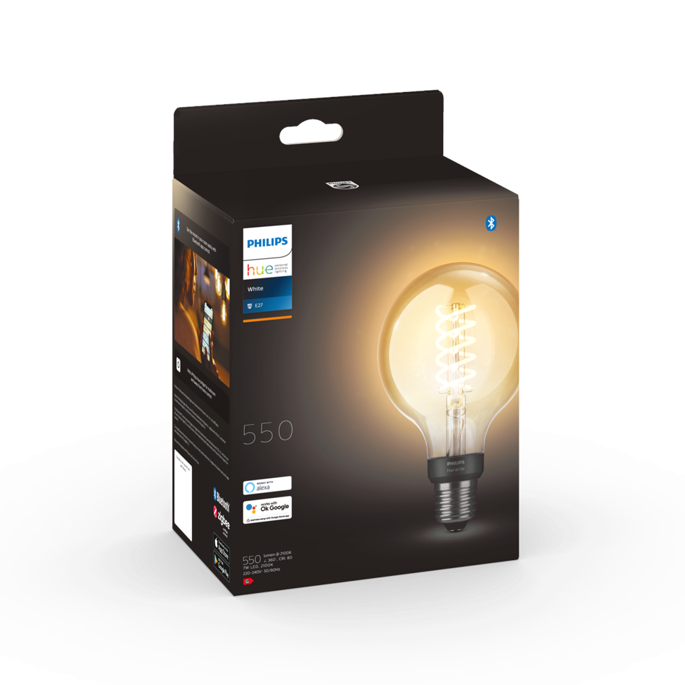 Philips Hue - 3x E27 Filament G93 - White Ambiance - Bundle