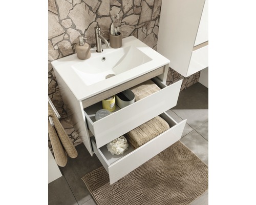 Wastafelmeubel Miami Vice wit 60 x 52 x 39,5 cm