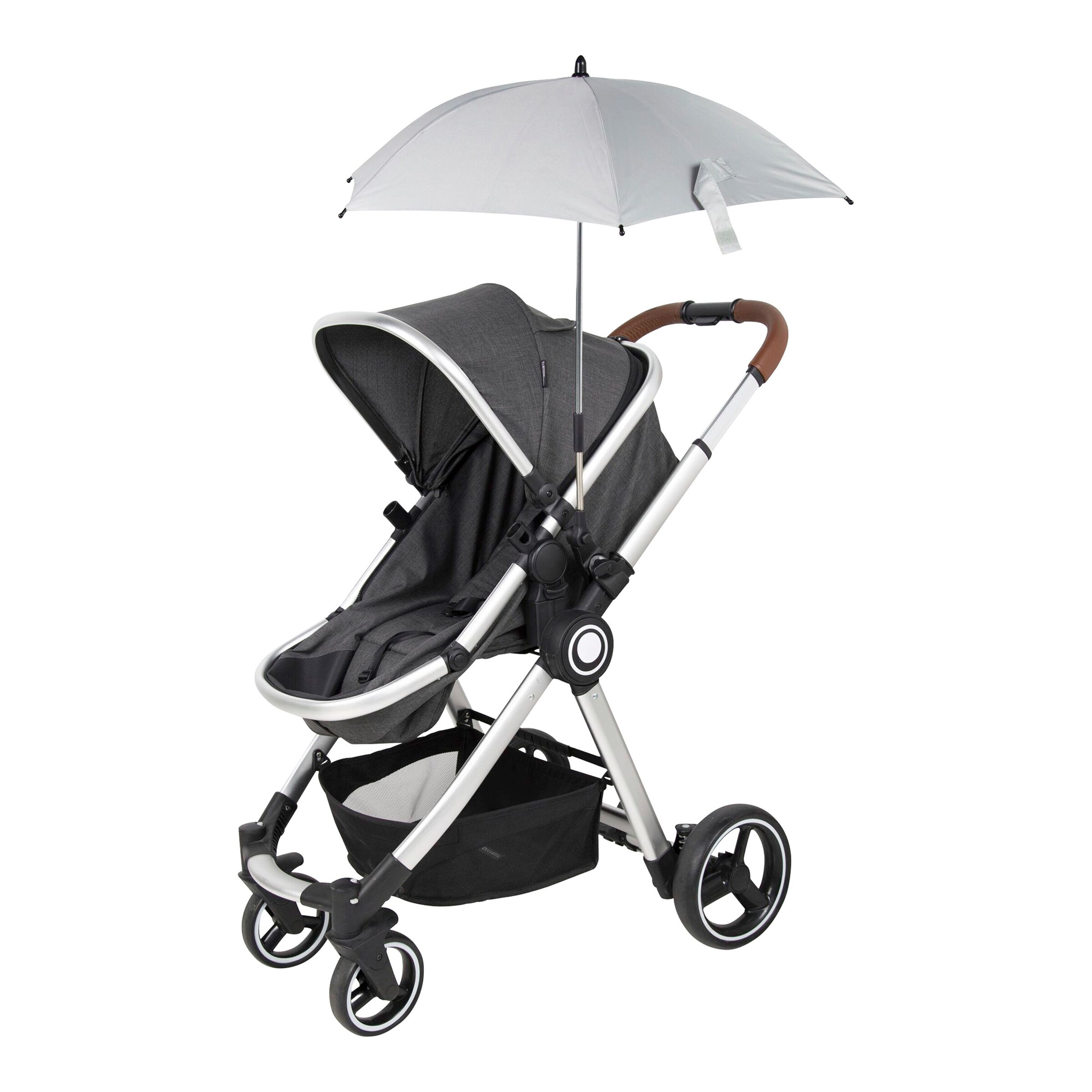 babycab Universal Sonnenschirm für Kinderwagen grau