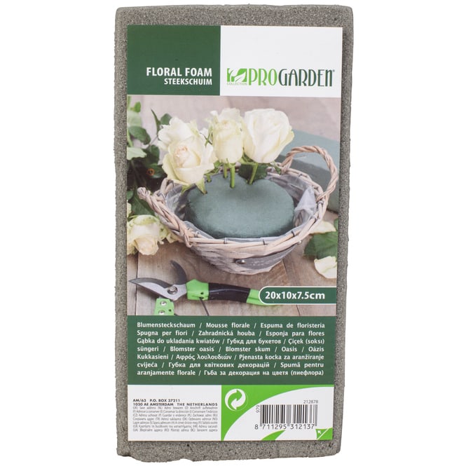 Steckschaum - ca. 20 x 10 x 7,5 cm - für Trockengestecke