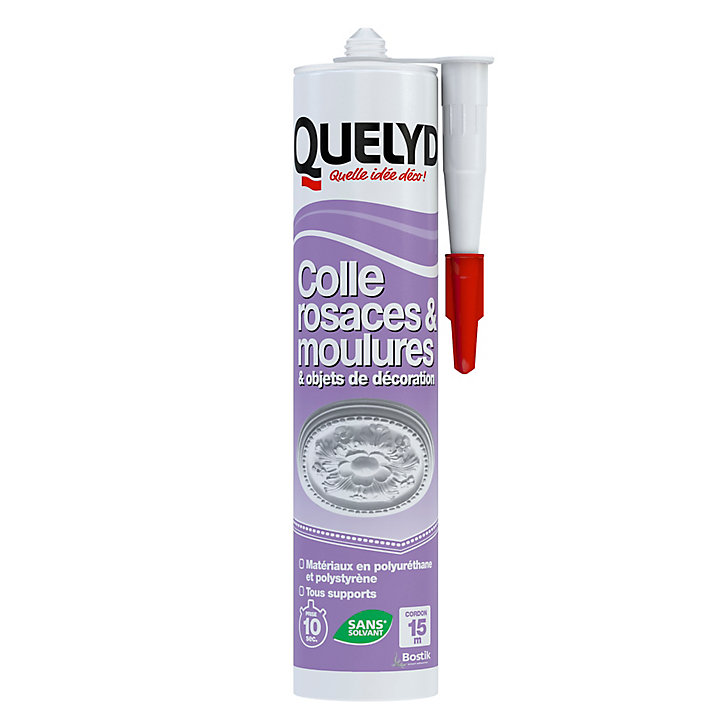 Colle Quelyd pour Rosaces, Moulures et Objets de décoration Cartouche 310 ml