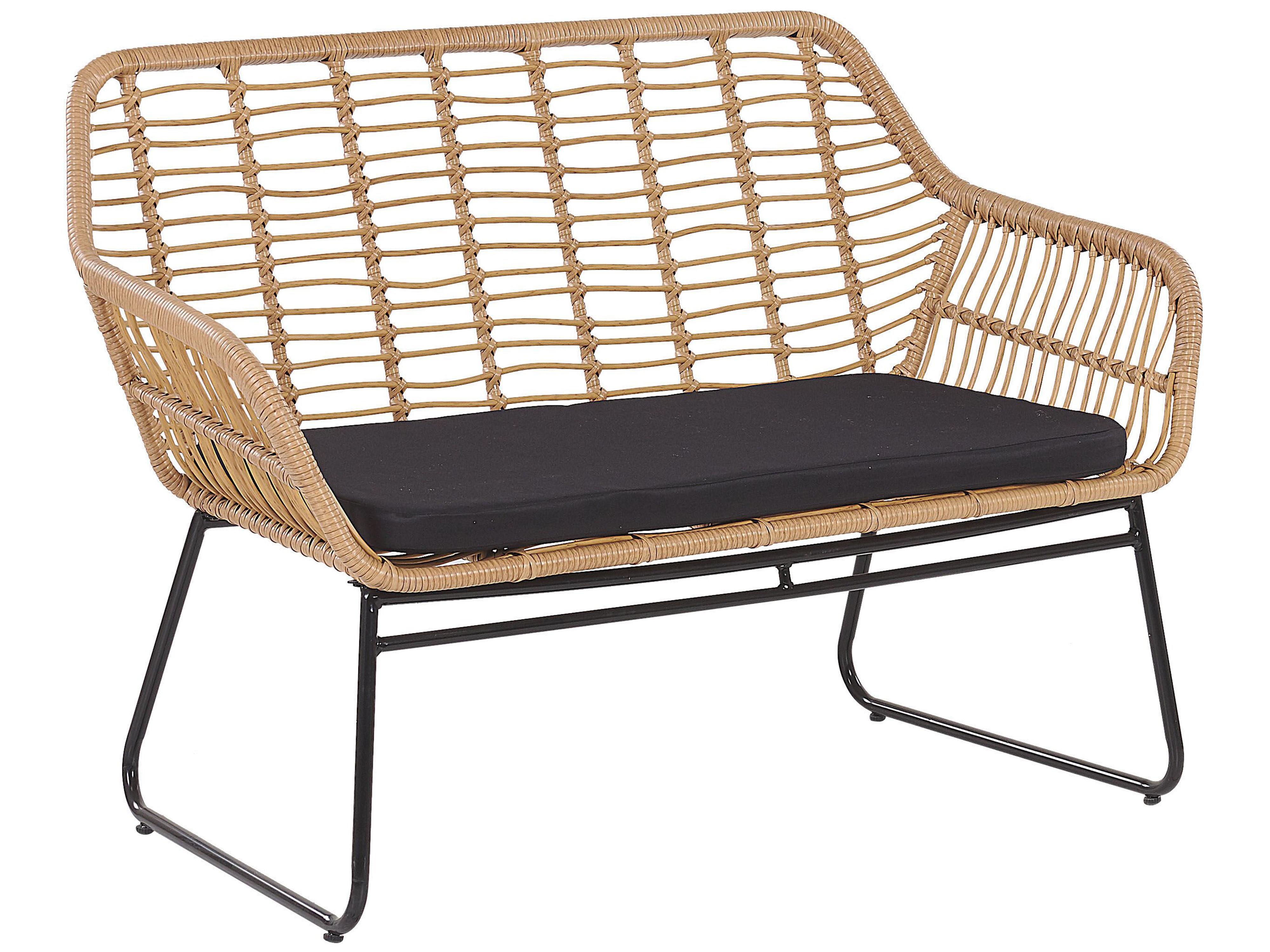 Loungeset met tafel 4-zits MINORI PE rotan Beige