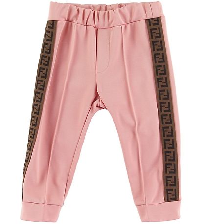Fendi Hosen - Pink m. Logo-Streifen