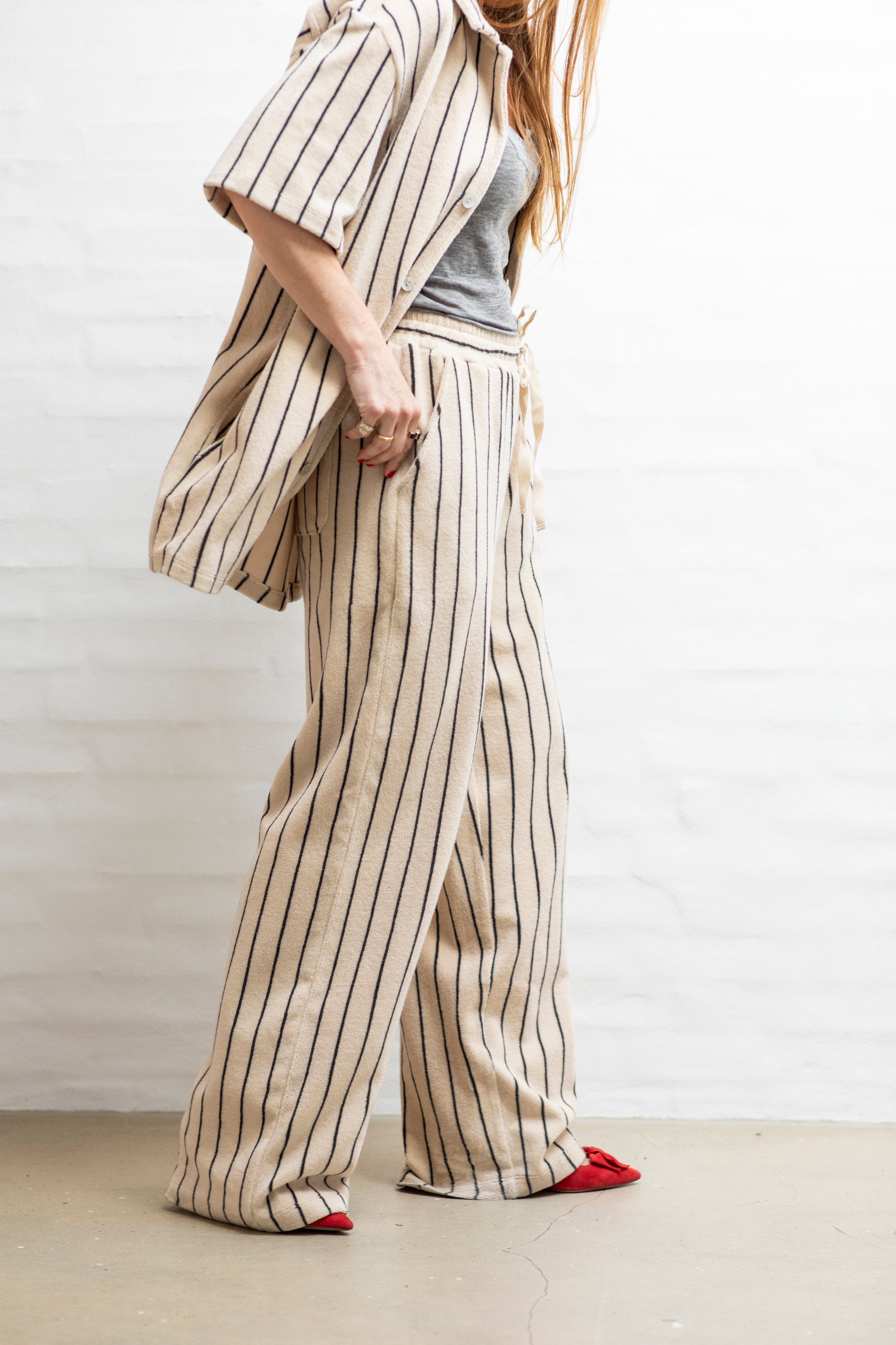 Bongusta  Naram Knitted bukser - Creme & Ink