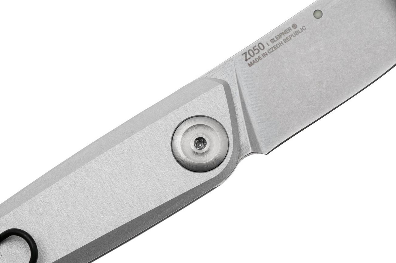 ANV Knives Z050BB, Z050-009BB Stonewashed Sleipner, Dural Silver Aluminium, slipjoint zakmes
