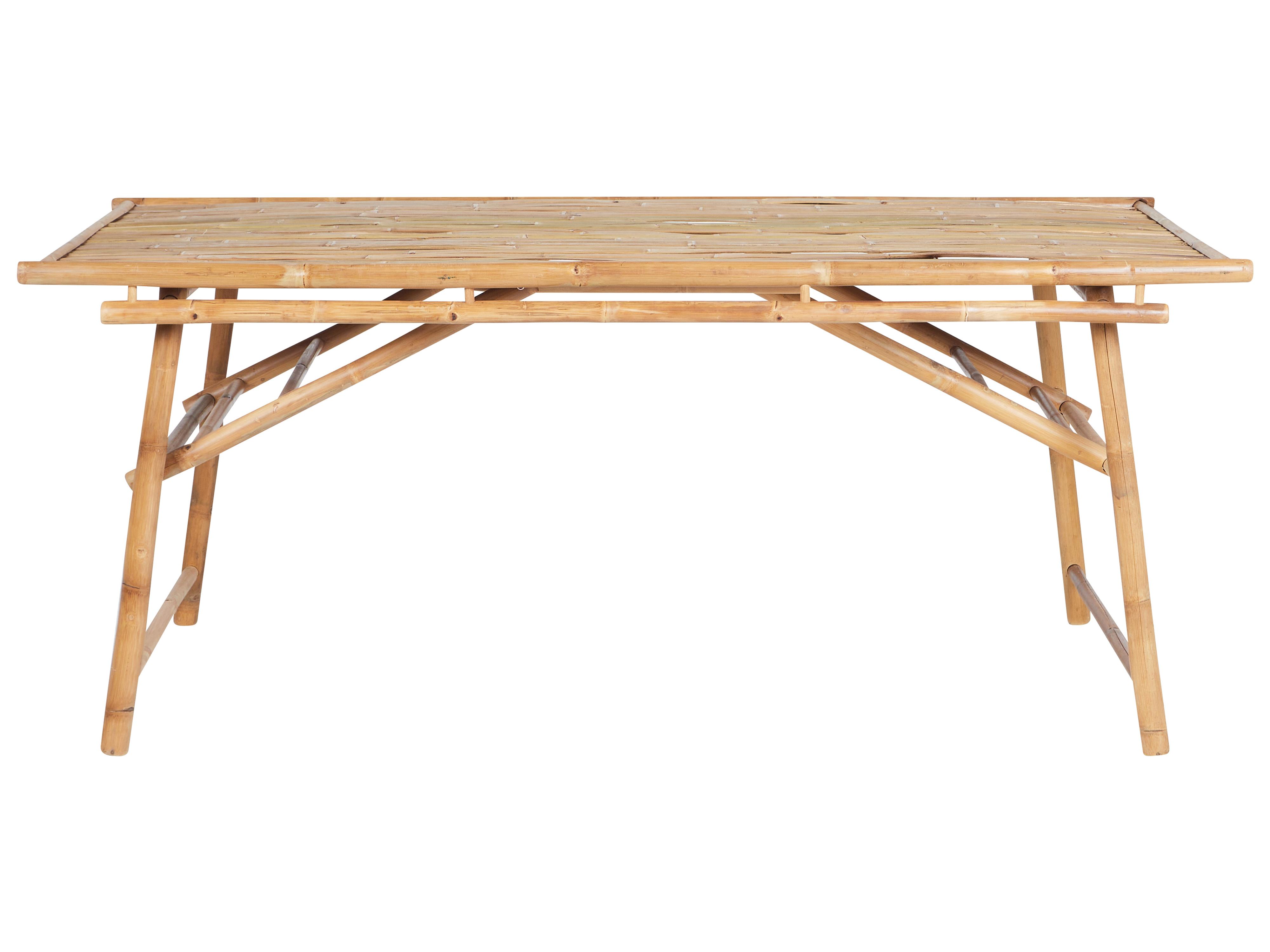 Tuin eettafel TINDARI 180 cm 90 cm Bamboehout Lichtbruin
