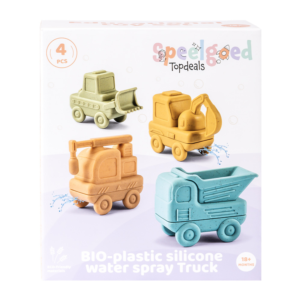 Speelgoedtopdeals BIOplastic Waterspray voertuigen 4 delig