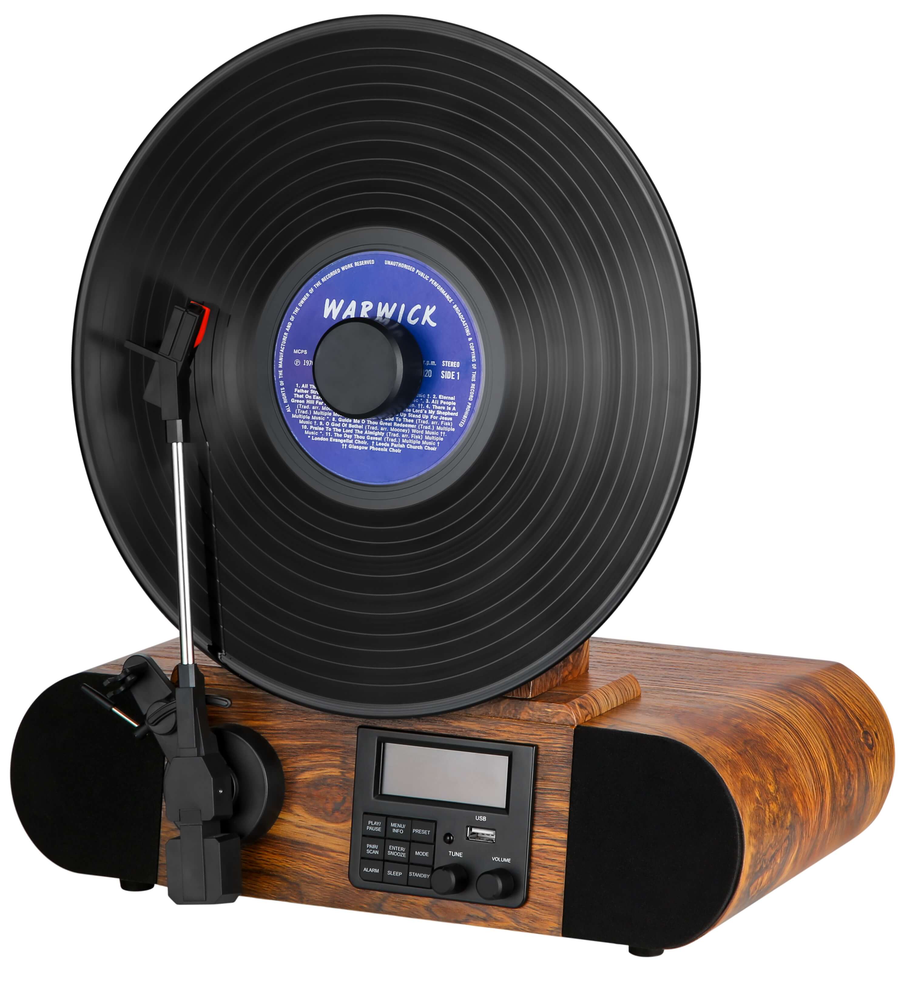 Cyberlux Vertikal Plattenspieler USB Bluetooth DAB+ Fernbedienung