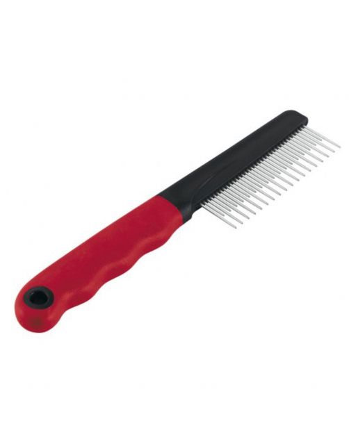 Ferplast Vachtkam Kort\/Lang - Hondenvachtkam - 20.2x1.6x4.2 cm Rood Zwart