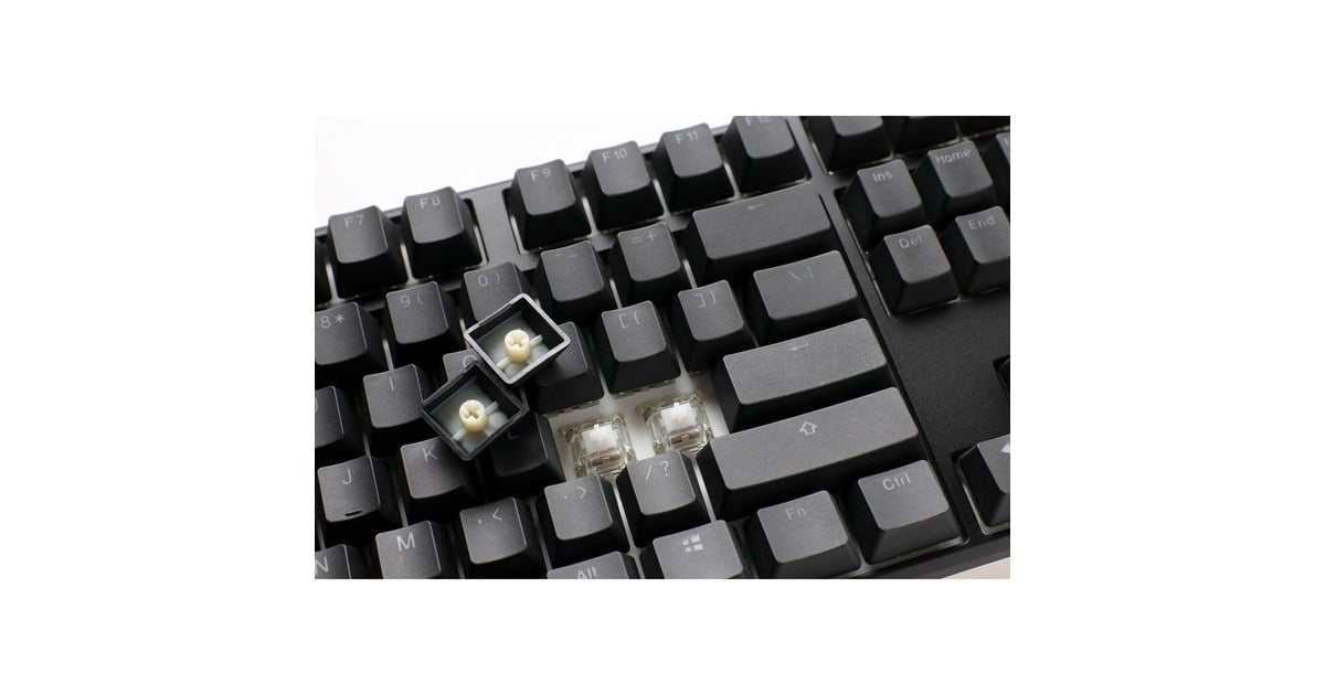 DuckyOne 3 Classic, toetsenbord  (Zwart/wit, US lay-out, Cherry MX Blue, RGB led, Double-shot PBT, Hot-swappable, QUACK Mechanics)
