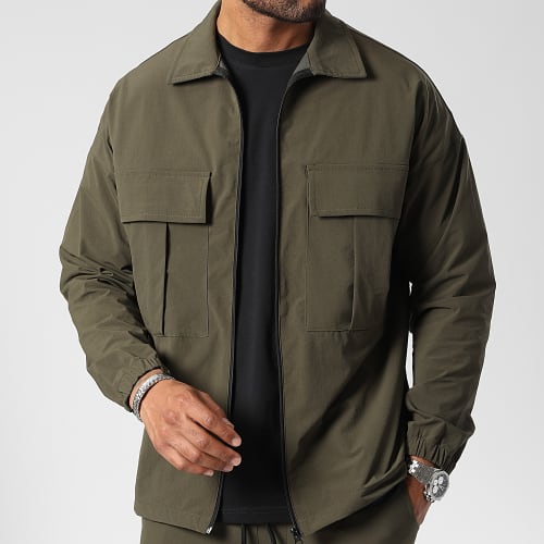 Veste Zippée Avec Poches 0200 Vert Kaki