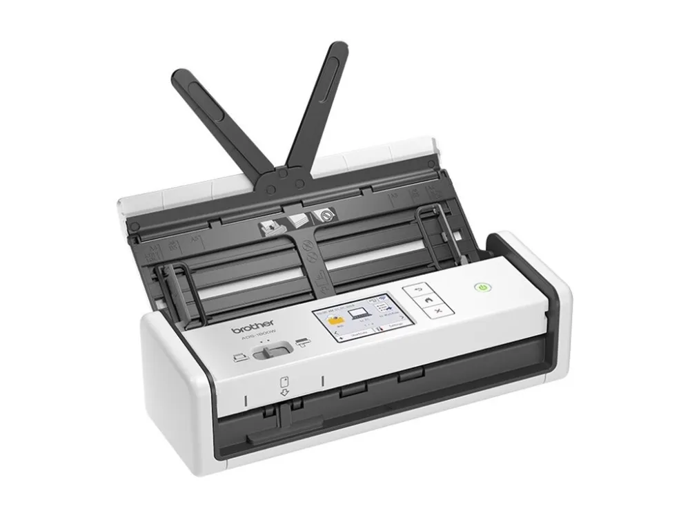 Brother ADS-1800W - Dokumentscanner - Dual CIS - Duplex - A4 - 600 dpi x 600 dpi - op til 30 ppm (mono) / op til 30 ppm (farve) - ADF (20 ark) - Wi-Fi(n), USB 2.0 (Host), USB-C 3.2 Gen 1