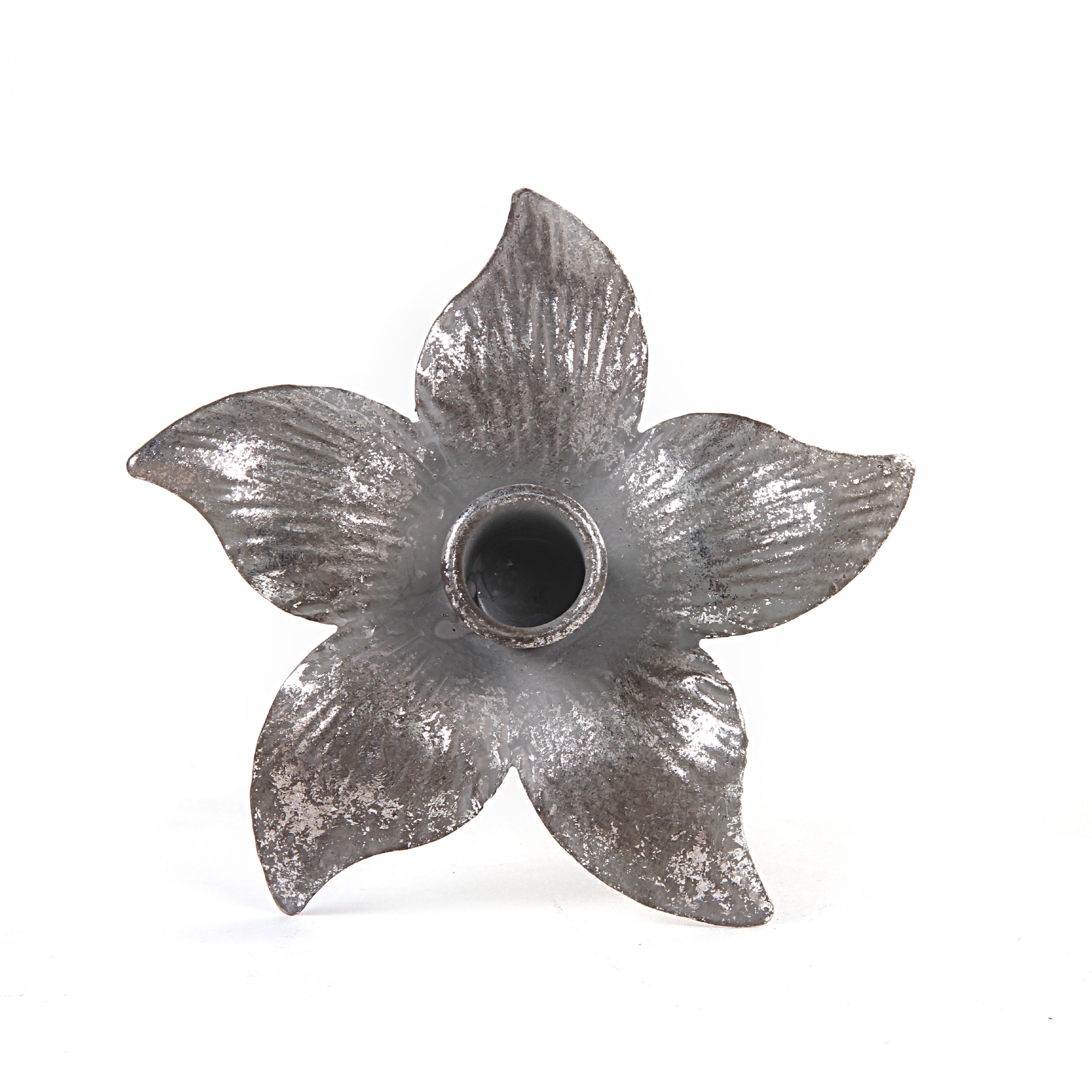Kerzenstecker 'Viola', antik silber, Ø 16 cm, H 20 cm günstig bestellen