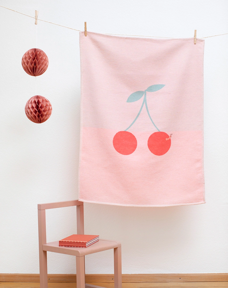 Babydecke LILI - WURM (70x90) in rosa